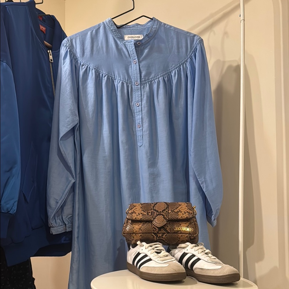 Blue Button-Down Dress - Picture 2 of 5